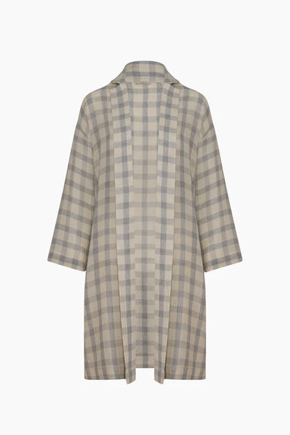 İK Gri Ekose Kimono