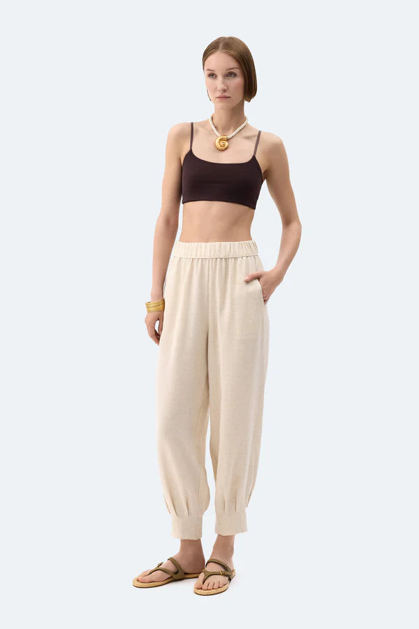 İK Naturel Keten Slouchy Pantolon