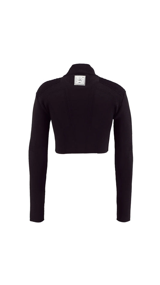 KNTLGY Justice Women Siyah Crop Kazak