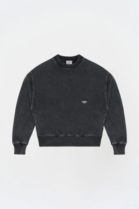 KNST Yıkanmış Gri Oversize Sweatshirt