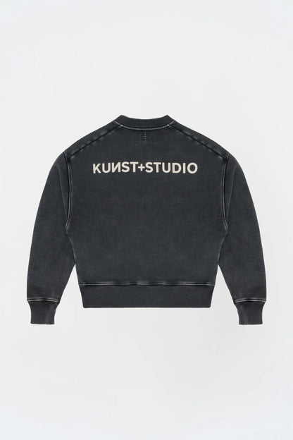 KNST Yıkanmış Gri Oversize Sweatshirt