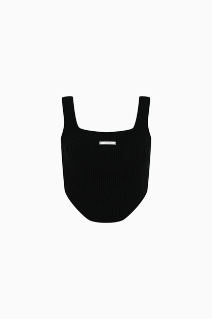 KNTLGY Crooked Triko Crop Top