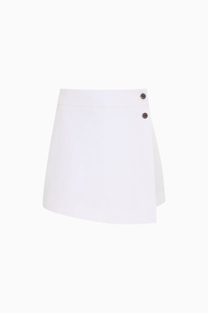 KNTLGY Copper Button Denim Skort