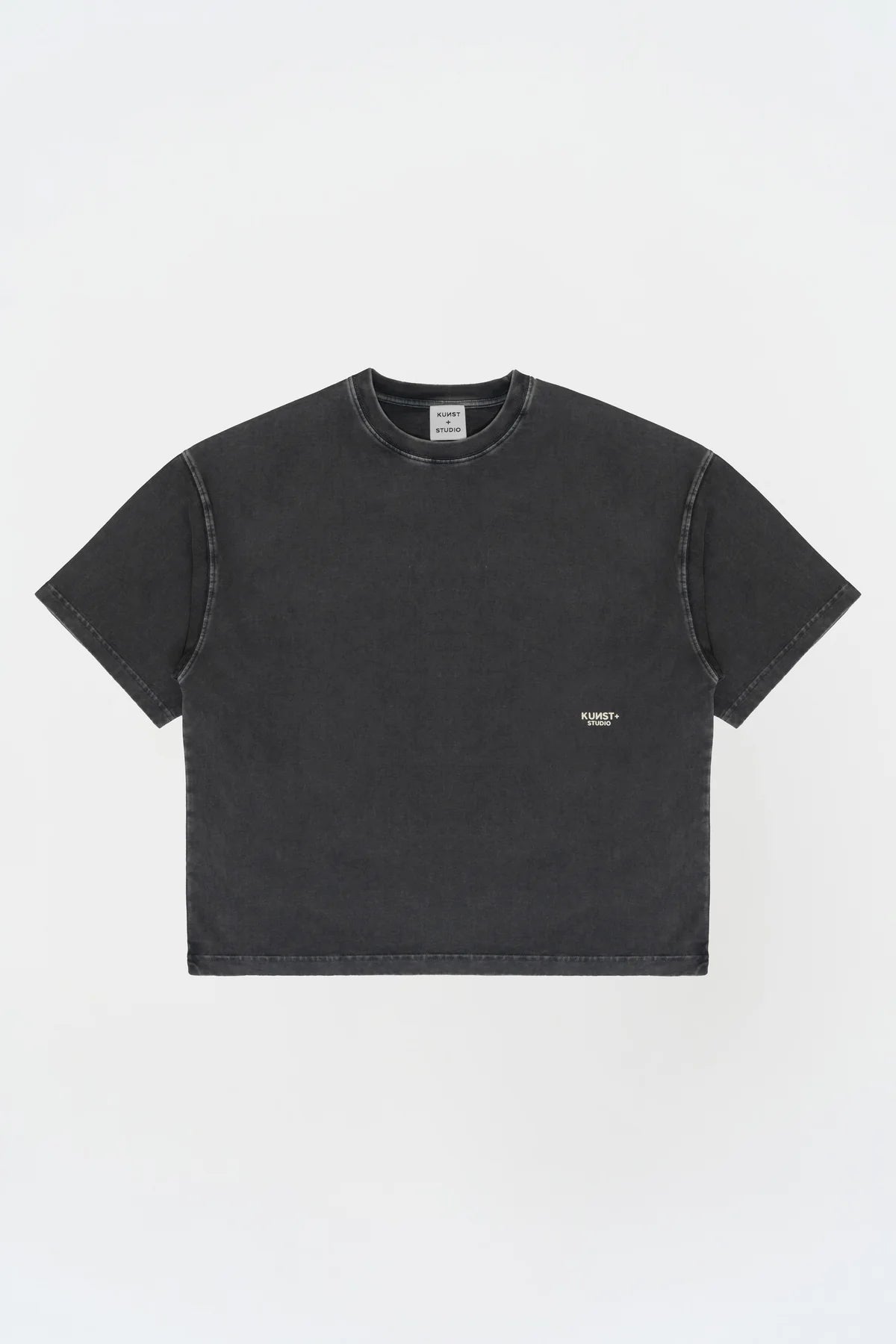 KNST Kısa Kollu Baskılı Box Fit Gri T-Shirt