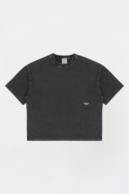 KNST Kısa Kollu Baskılı Box Fit Gri T-Shirt