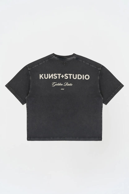 KNST Kısa Kollu Baskılı Box Fit Gri T-Shirt