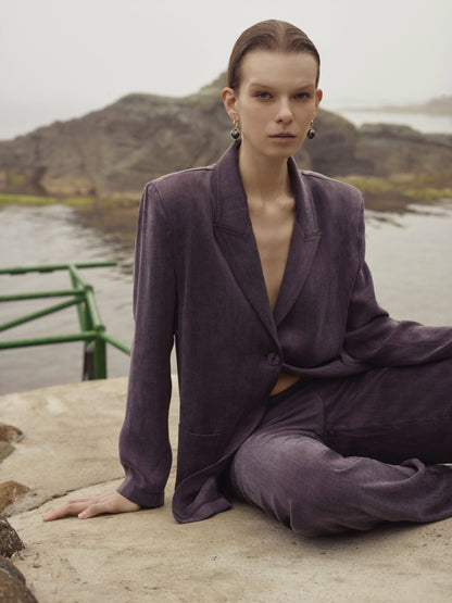 U Ares Vatkalı Bambu Blazer