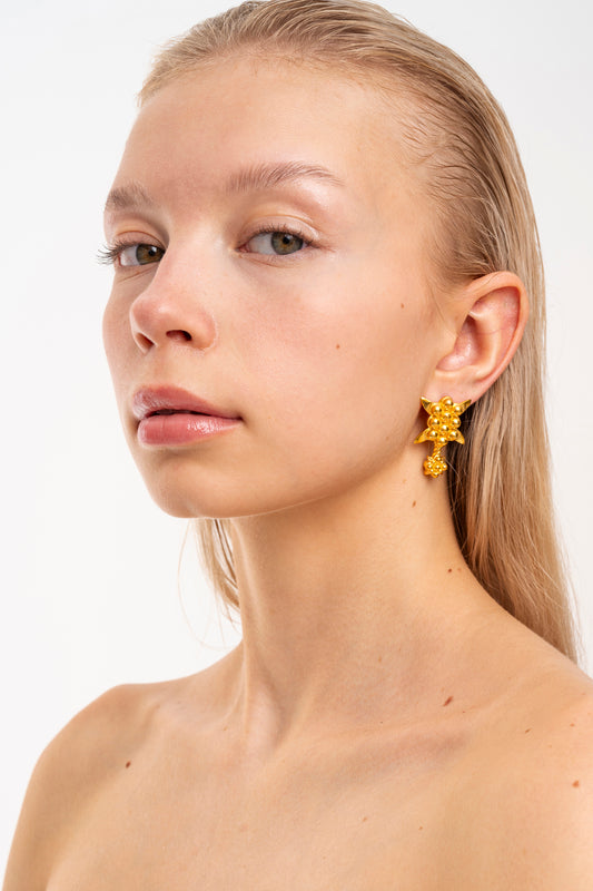 L Ivy Bold Gold Earrings