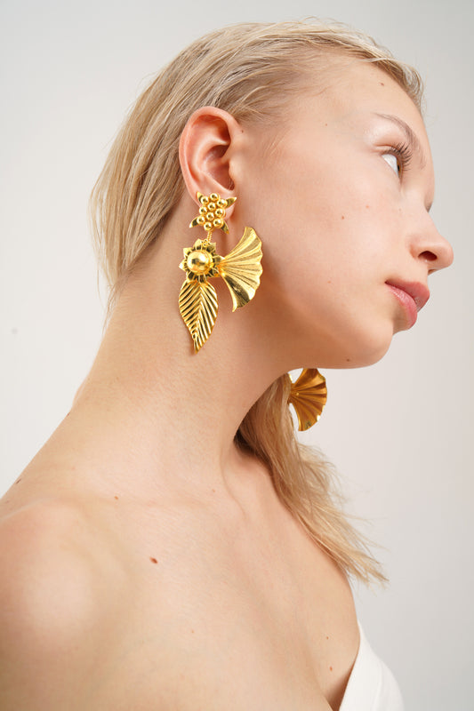 L Ivy Gold Earrings