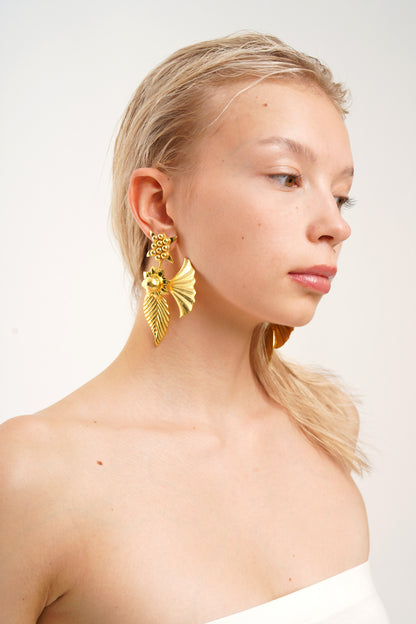 L Ivy Gold Earrings