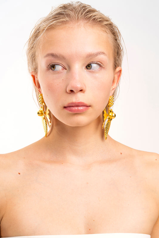 L Ivy Gold Earrings