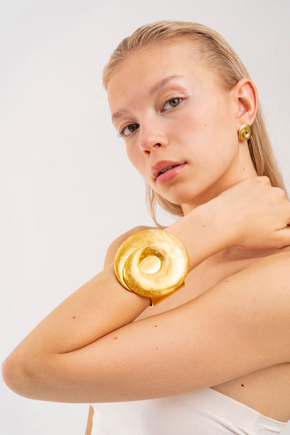 L Acrux Gold Cuff Bracelet