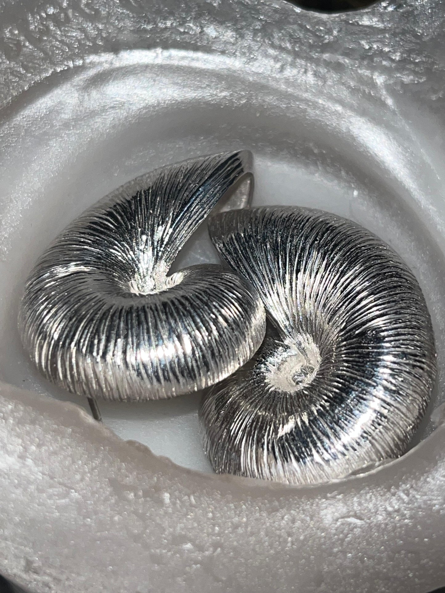 L Shell Silver Earrings