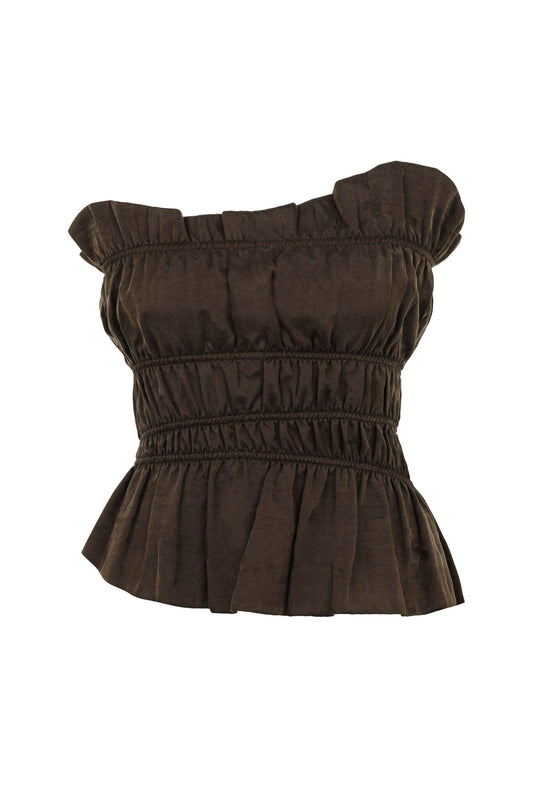 STD Kuun Kahverengi Korse Top