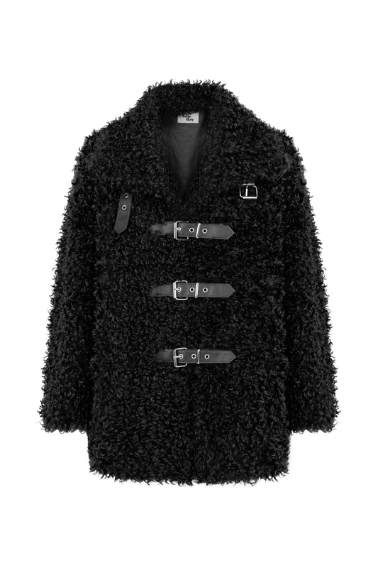 STD Delphin Kemerli Siyah Kaban