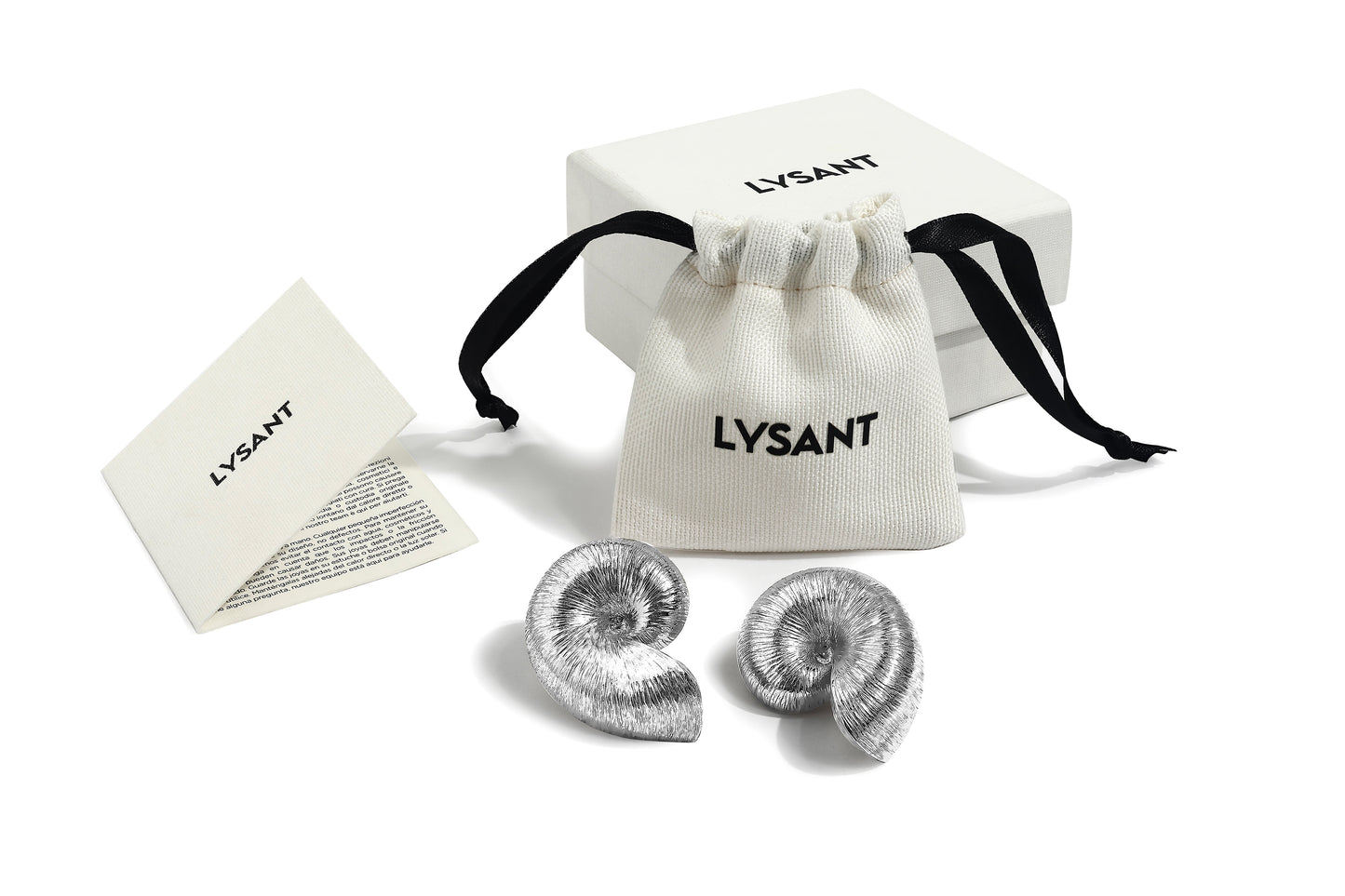 L Shell Silver Earrings