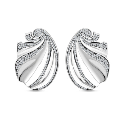 L Estia Crystal Silver Earrings