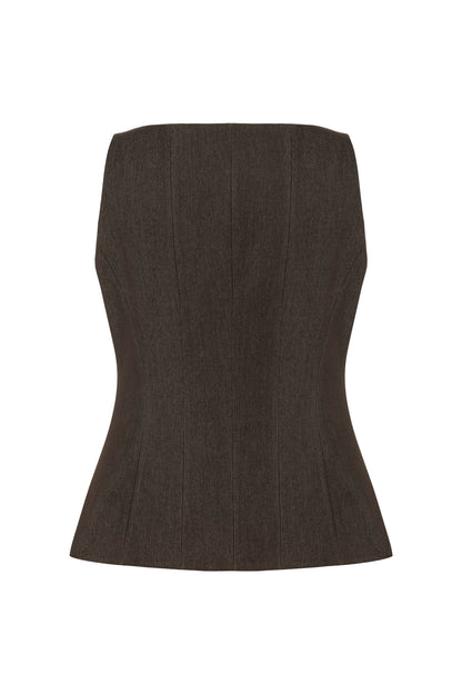 STD Lizy Kahverengi Top