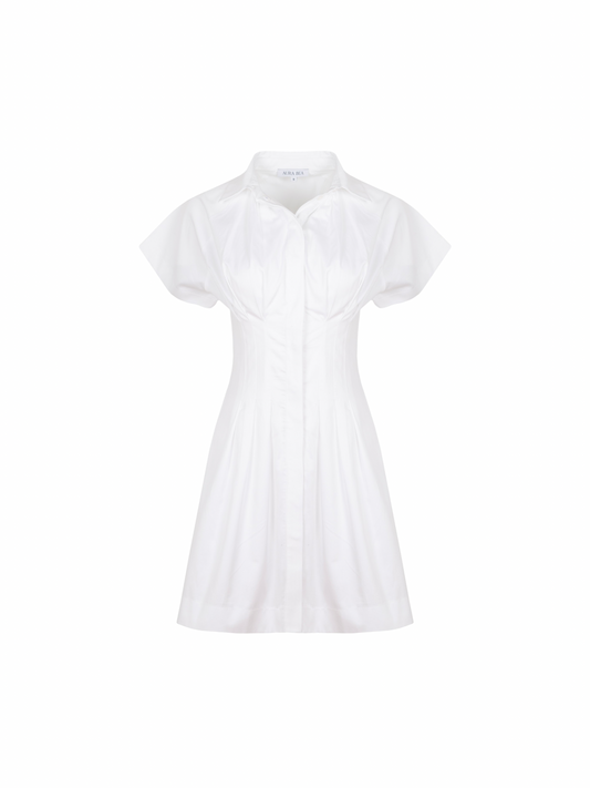 AB Poplin Mini Beyaz Elbise