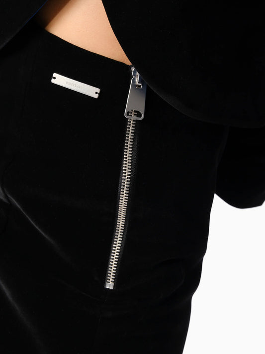 KNTLGY Velvet Fuse Zipped Etek