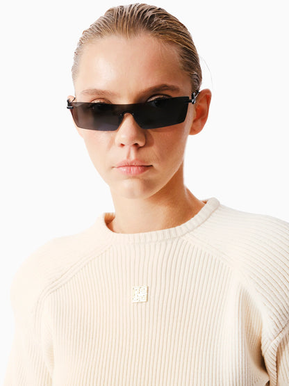 KNTLGY FutureKnit Bej Crop Kazak