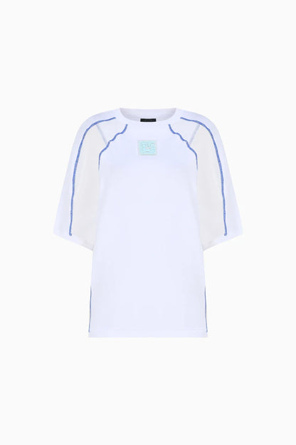 KNTLGY Dekolteli Beyaz T-Shirt
