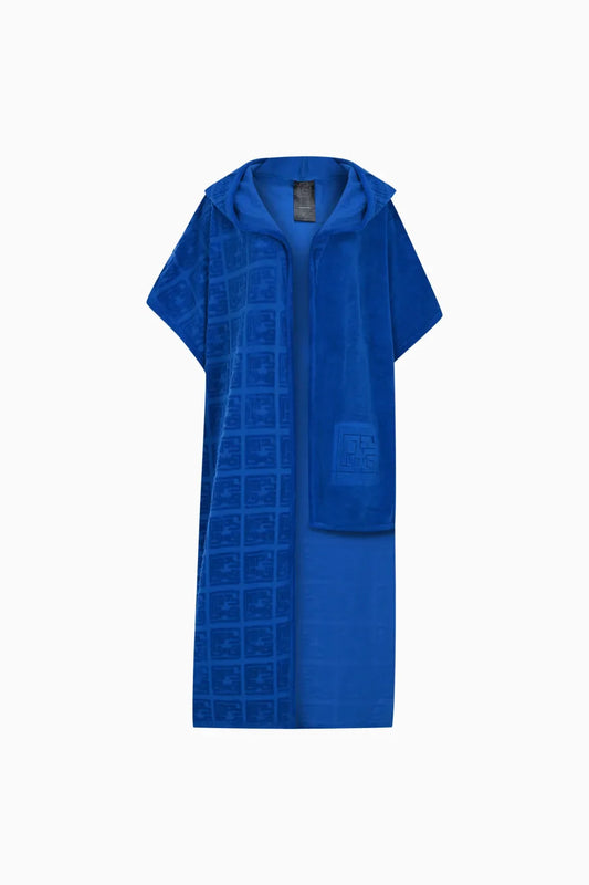 KNTLGY Unisex Mavi Havlu Asimetrik Kimono