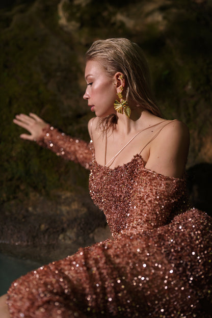 L Ivy Gold Earrings