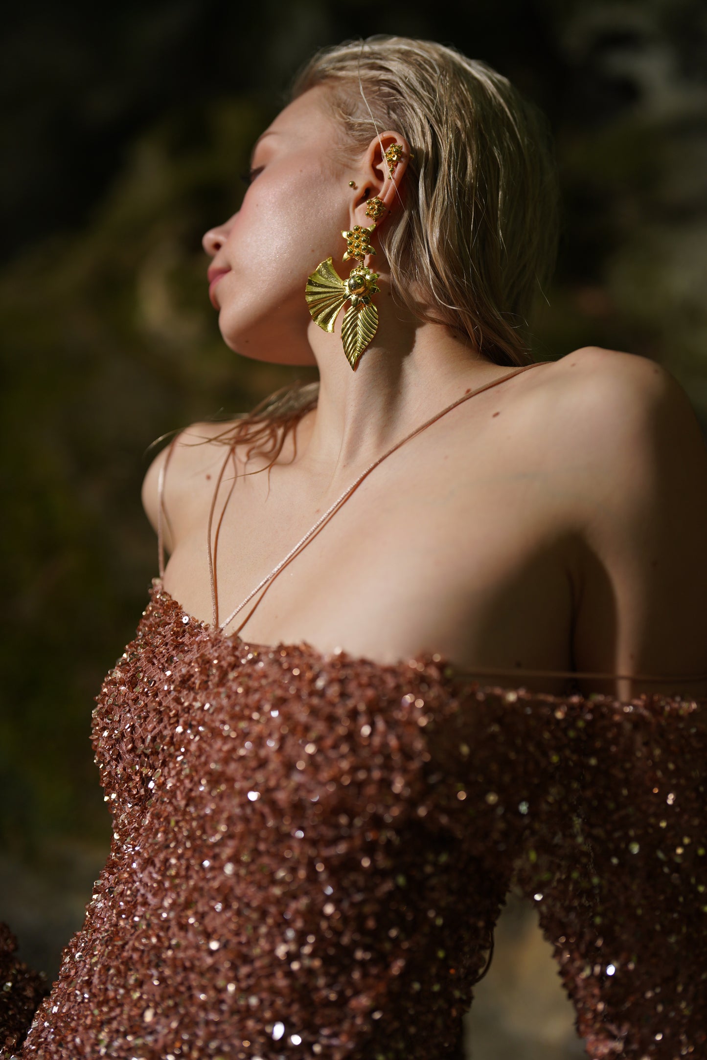 L Ivy Gold Earrings
