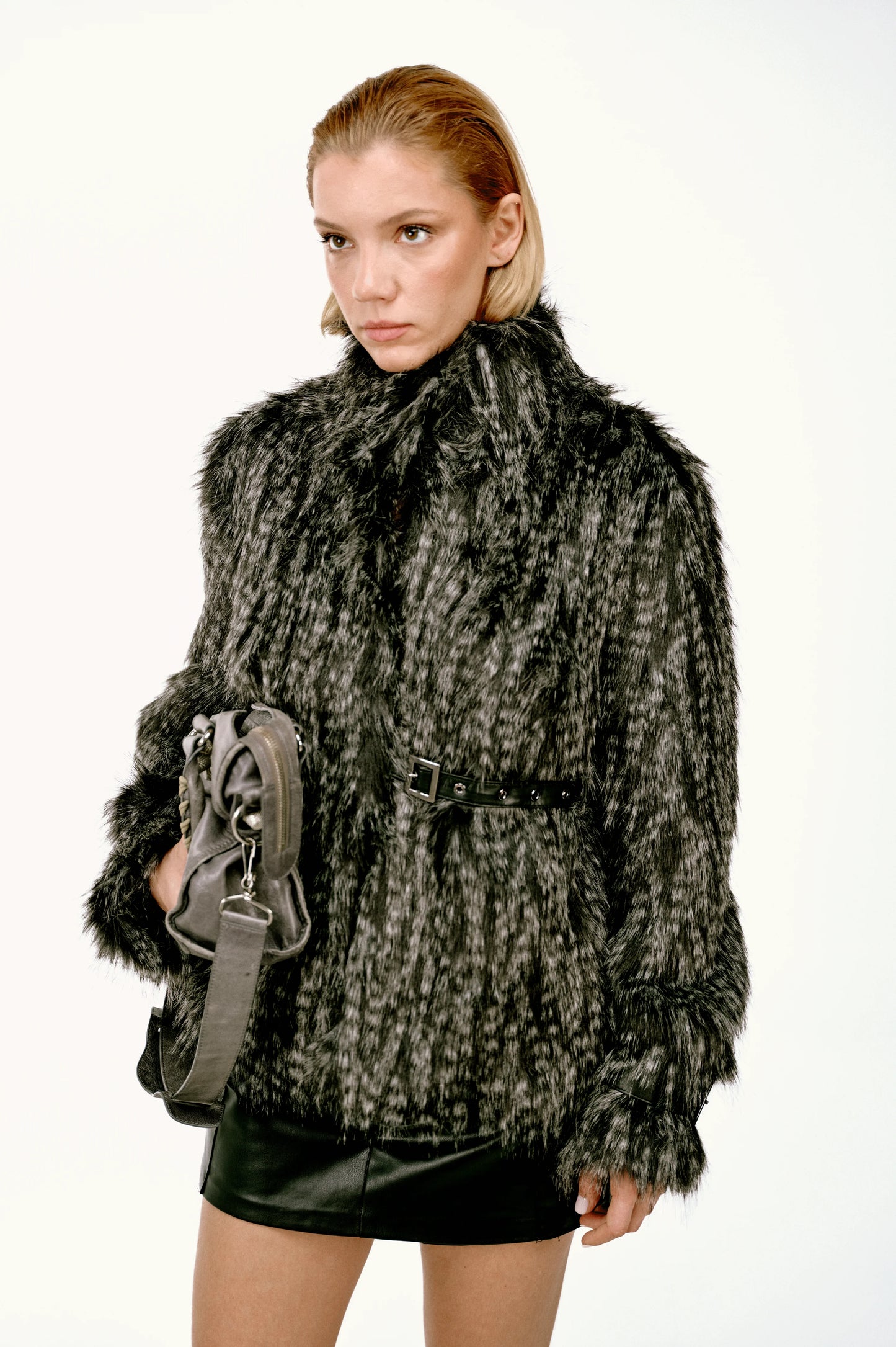 MXM Dora Kemerli Vegan Kürk Kaban