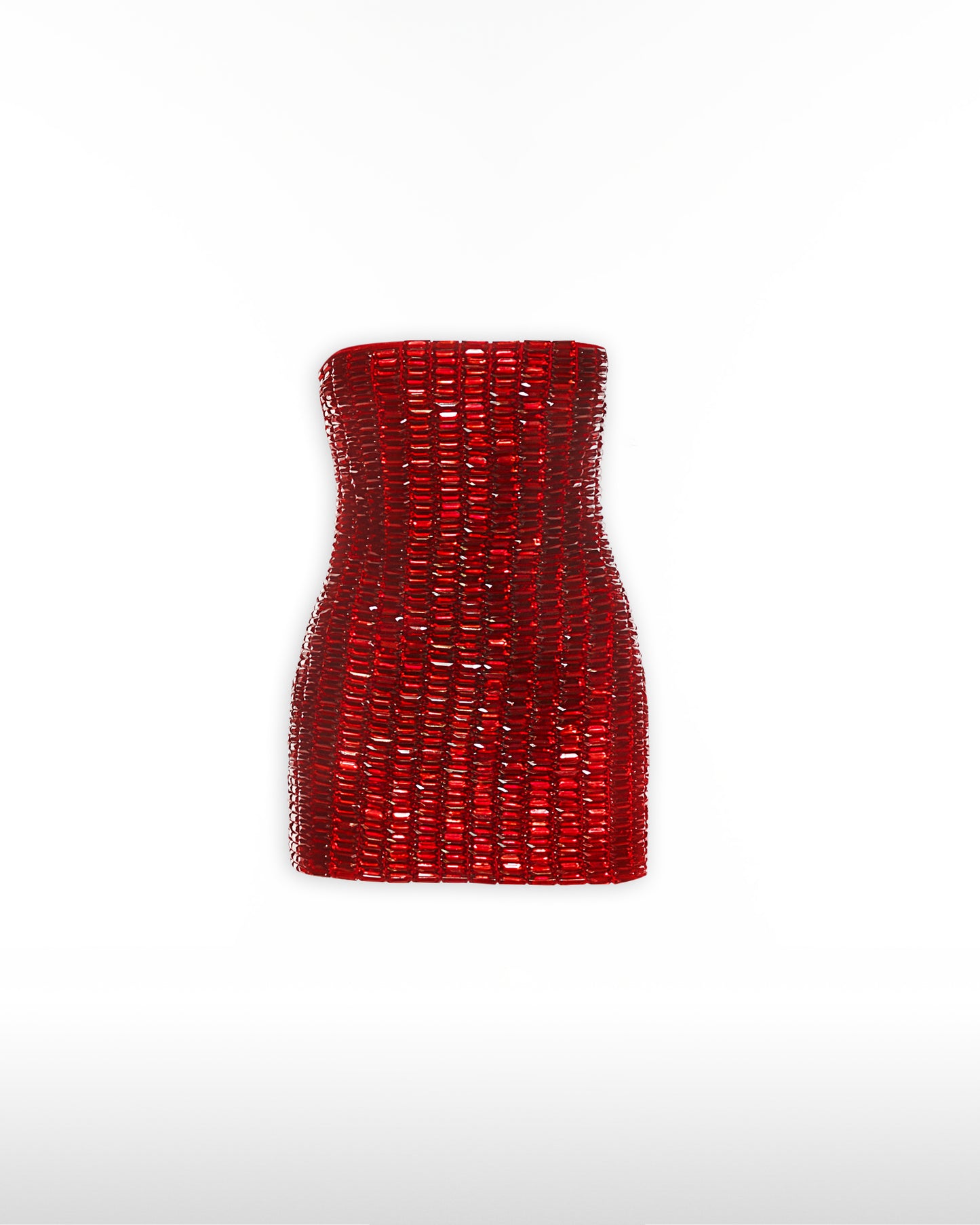 MS Shinny Embellished Straplez Kadife Elbise