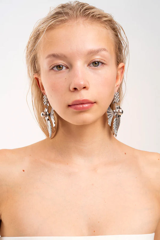 L Ivy Silver Earrings