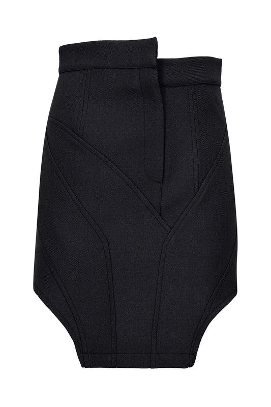 GWM Çizgili Helena-1 Siyah Etek