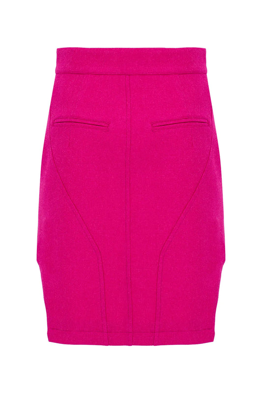 GWM Çizgili Helena -2 Pembe Etek