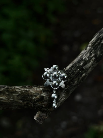 L  Ivy Drop Silver Earrings