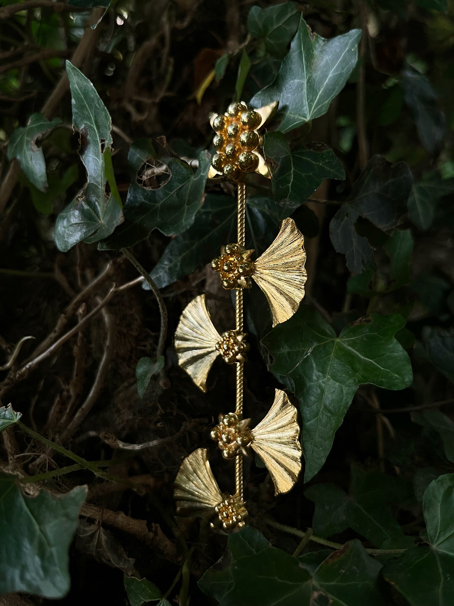 L Ivy Long Gold Earrings