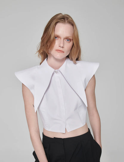 KKC Beyaz Long Collar Gömlek
