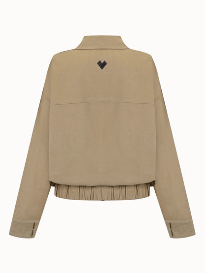 MVL Deri Şeritli Bomber Ceket