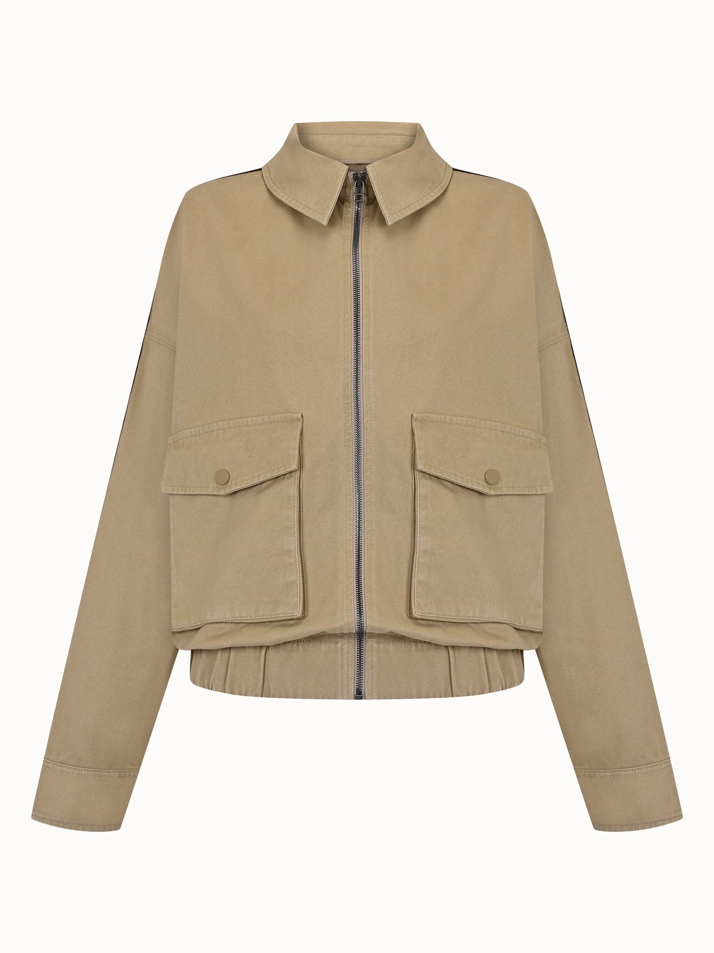 MVL Deri Şeritli Bomber Ceket