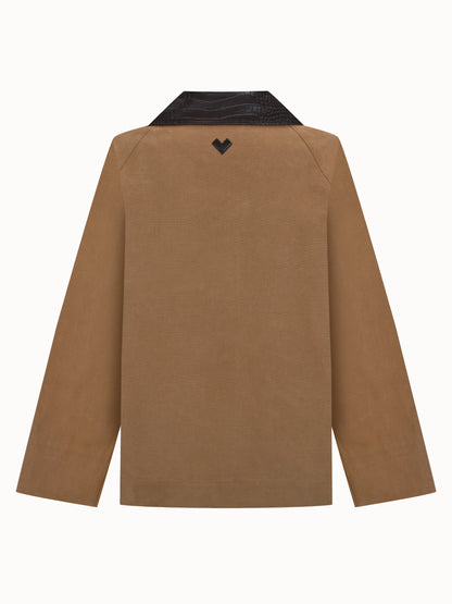 MVL Mumlu Kanvas Camel Ceket