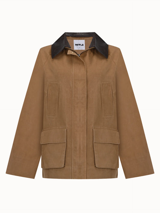 MVL Mumlu Kanvas Camel Ceket